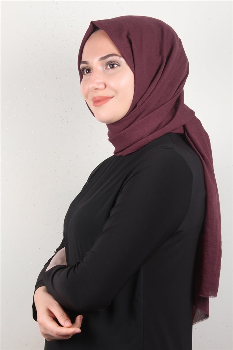 Kraşlı Pamuk Şal 2723-28 Bordo