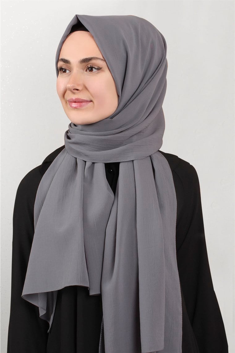 Krep Cazz Şal 1449-1 Gri