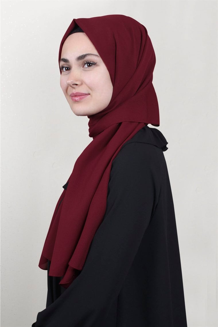Krep Cazz Şal 1449-2 Kırmızı