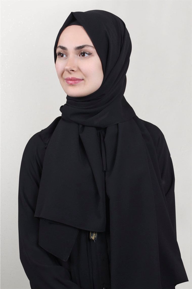 Krep Cazz Şal 1449-4 Siyah