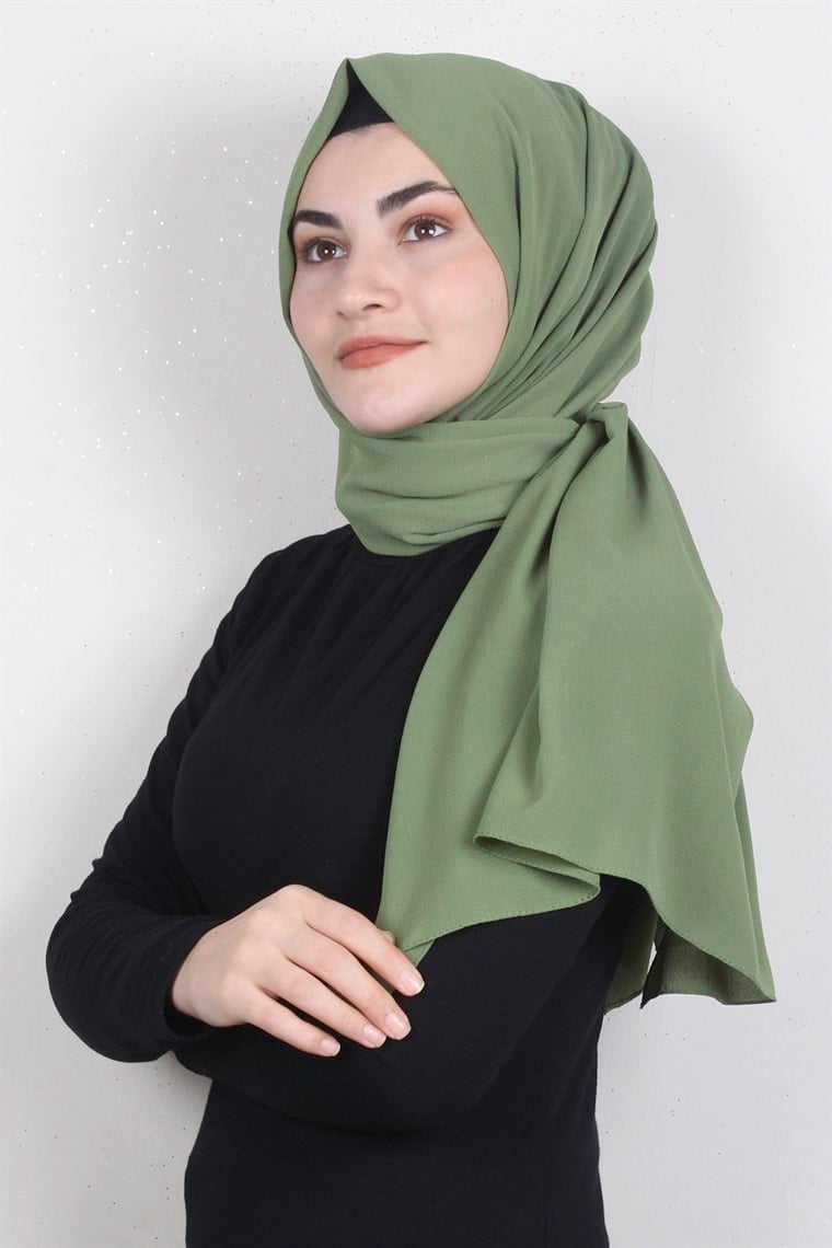 Kumlu Medine İpeği Şal 1362-10 Haki