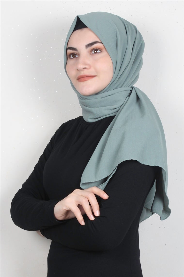 Kumlu Medine İpeği Şal 1362-12 Mint Yeşili