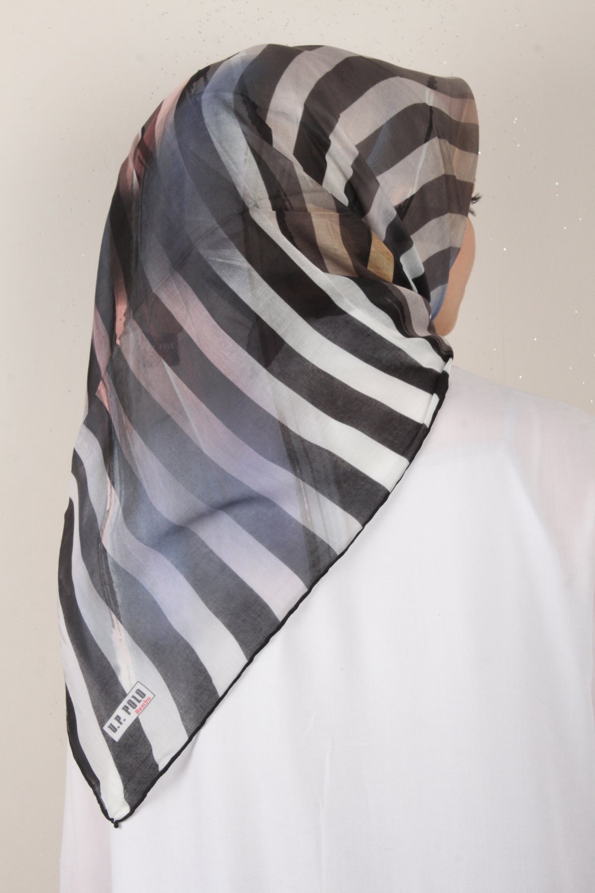 Lavina Fresh Eşarp 2771-2 Siyah-Pembe