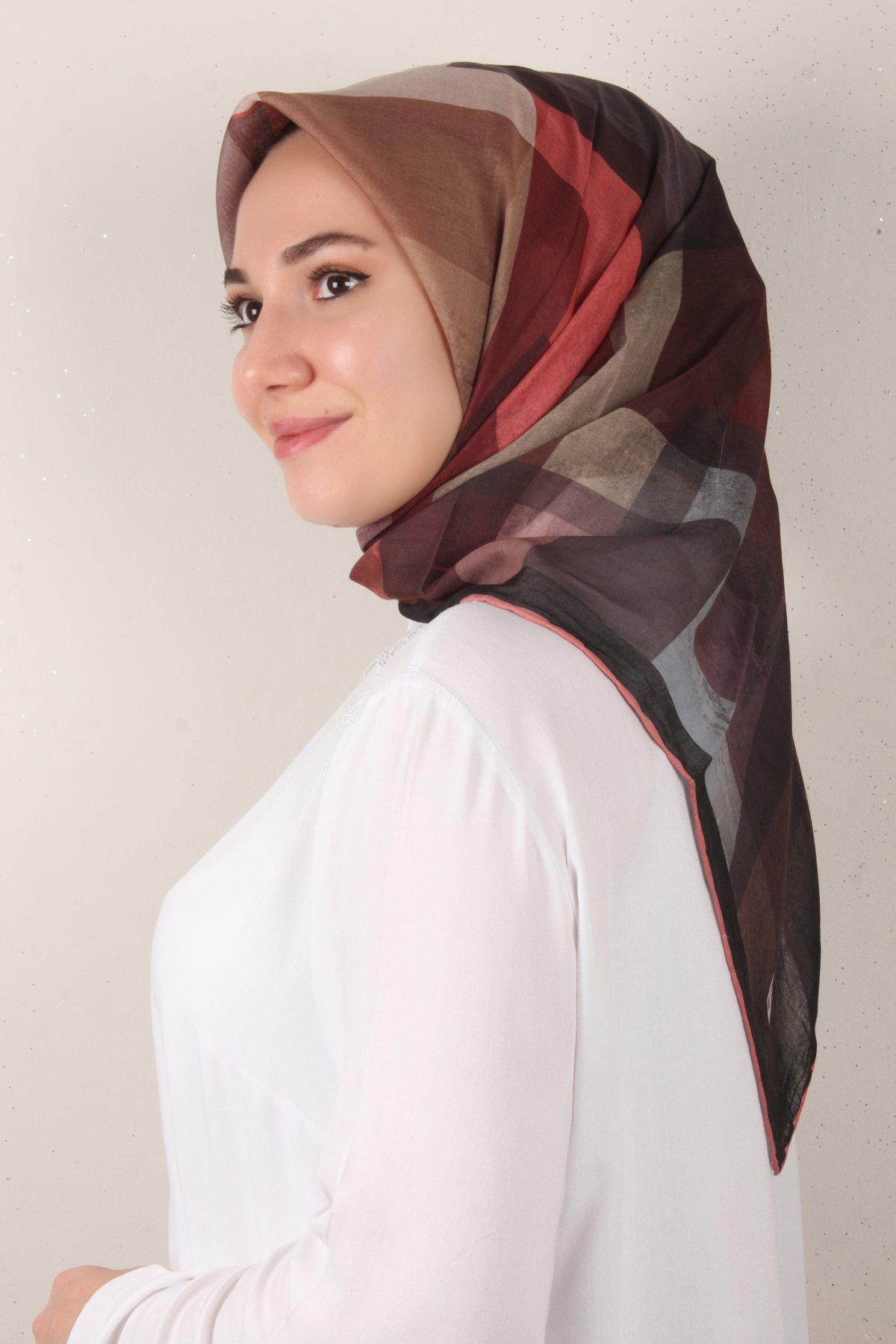 Lavina Fresh Eşarp 2772-5 Siyah-Pembe