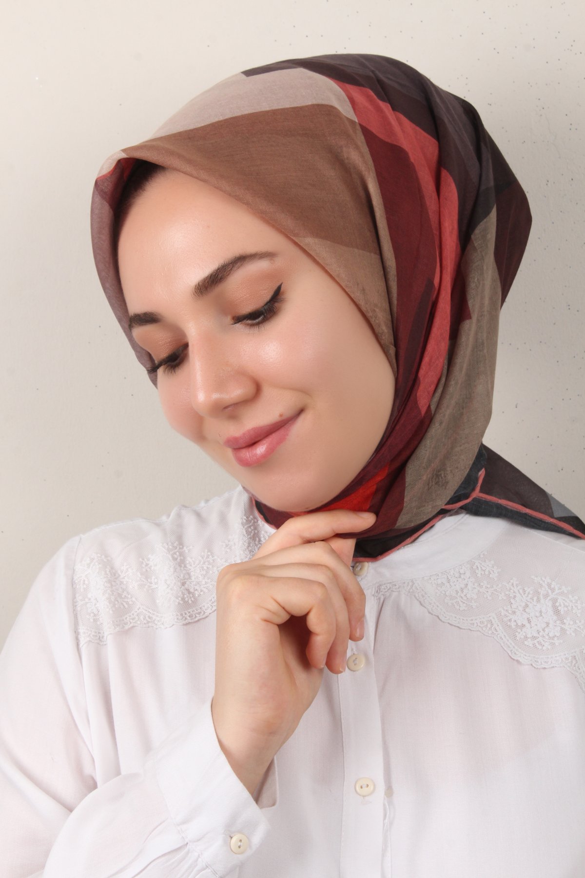 Lavina Fresh Eşarp 2772-5 Siyah-Pembe