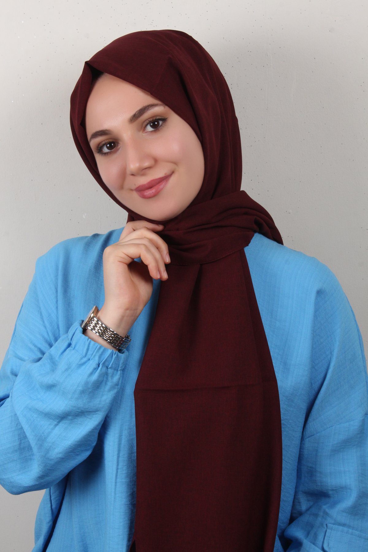 Lidya Şal 2769-20 Bordo