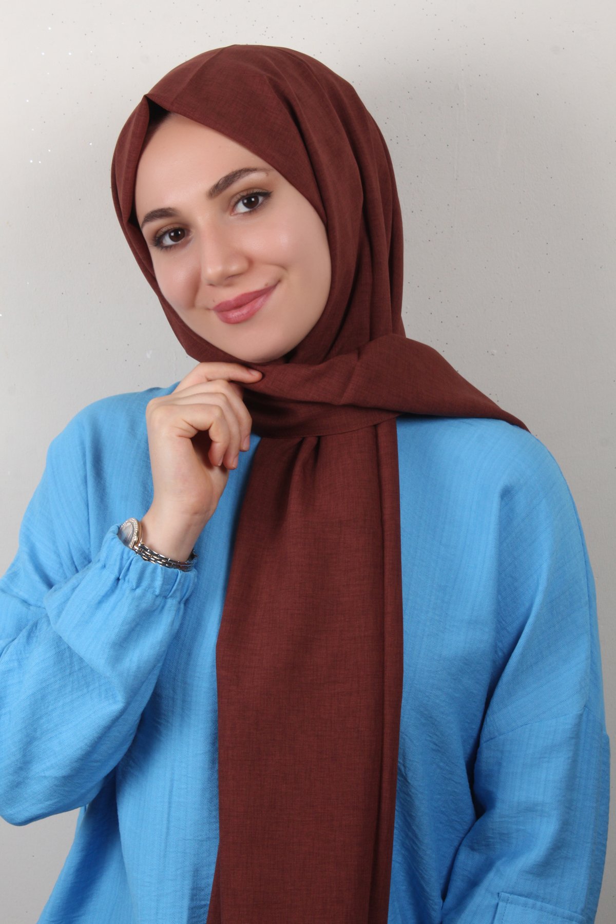 Lidya Şal 2769-30 Koyu Taba