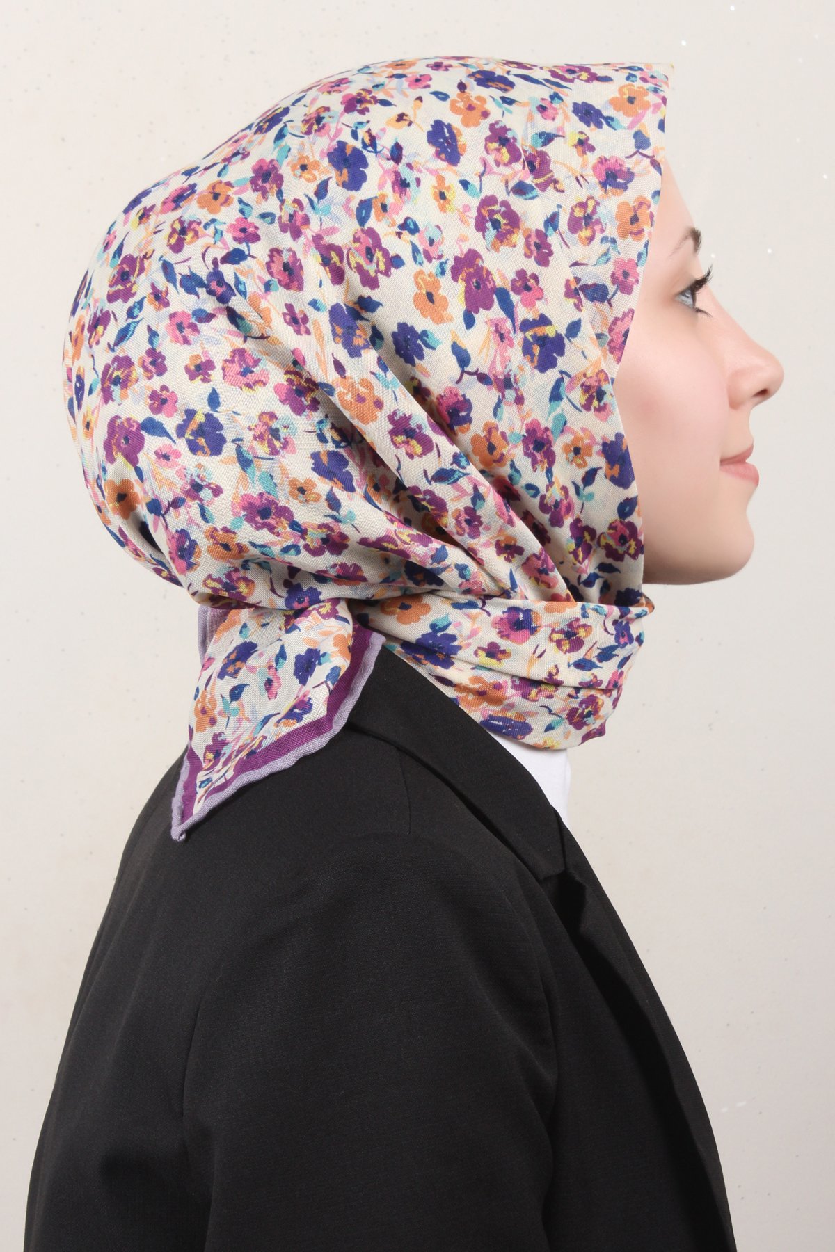 Lo'cella Pamuklu Soft Eşarp 4161-16 Mor