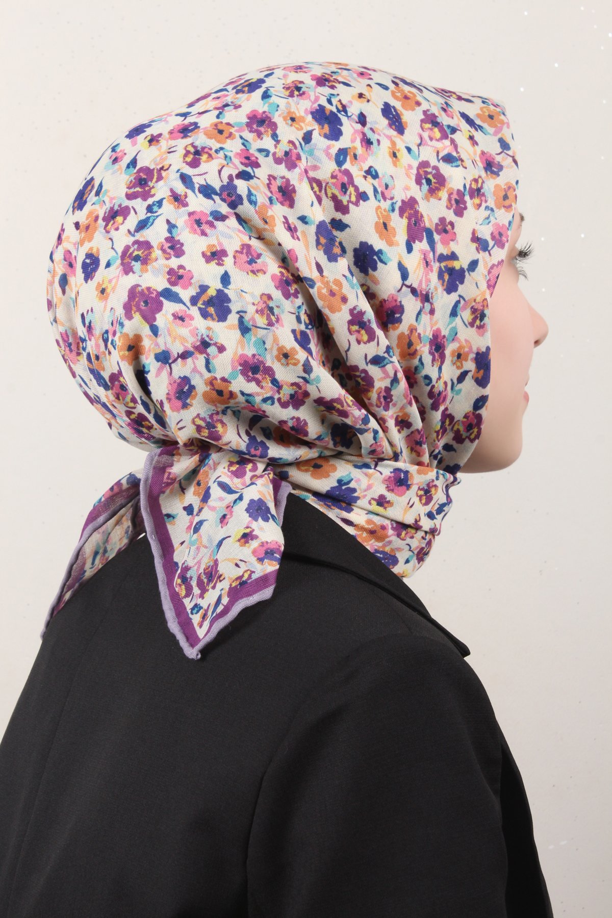 Lo'cella Pamuklu Soft Eşarp 4161-16 Mor