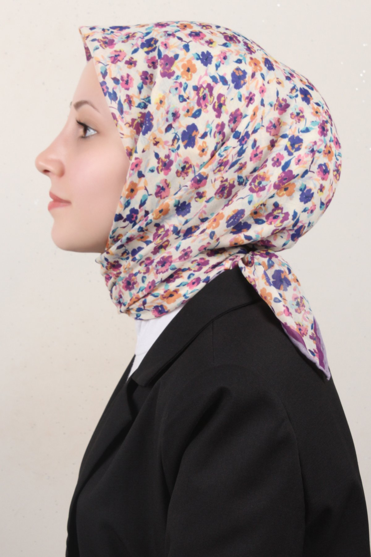 Lo'cella Pamuklu Soft Eşarp 4161-16 Mor