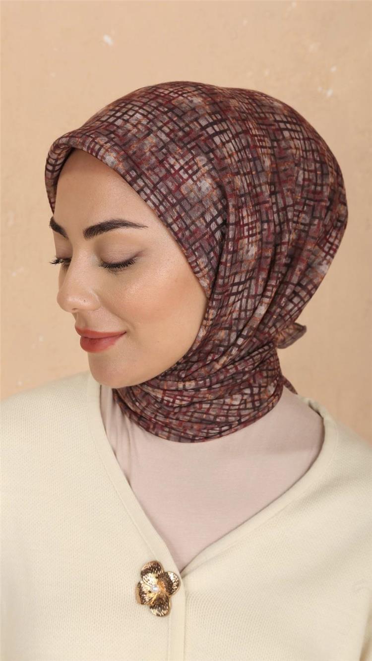Lo'cella Pamuklu Soft Eşarp 4521-1 Bordo