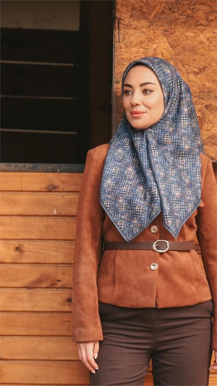 Lo'cella Pamuklu Soft Eşarp 4521-6 Lacivert