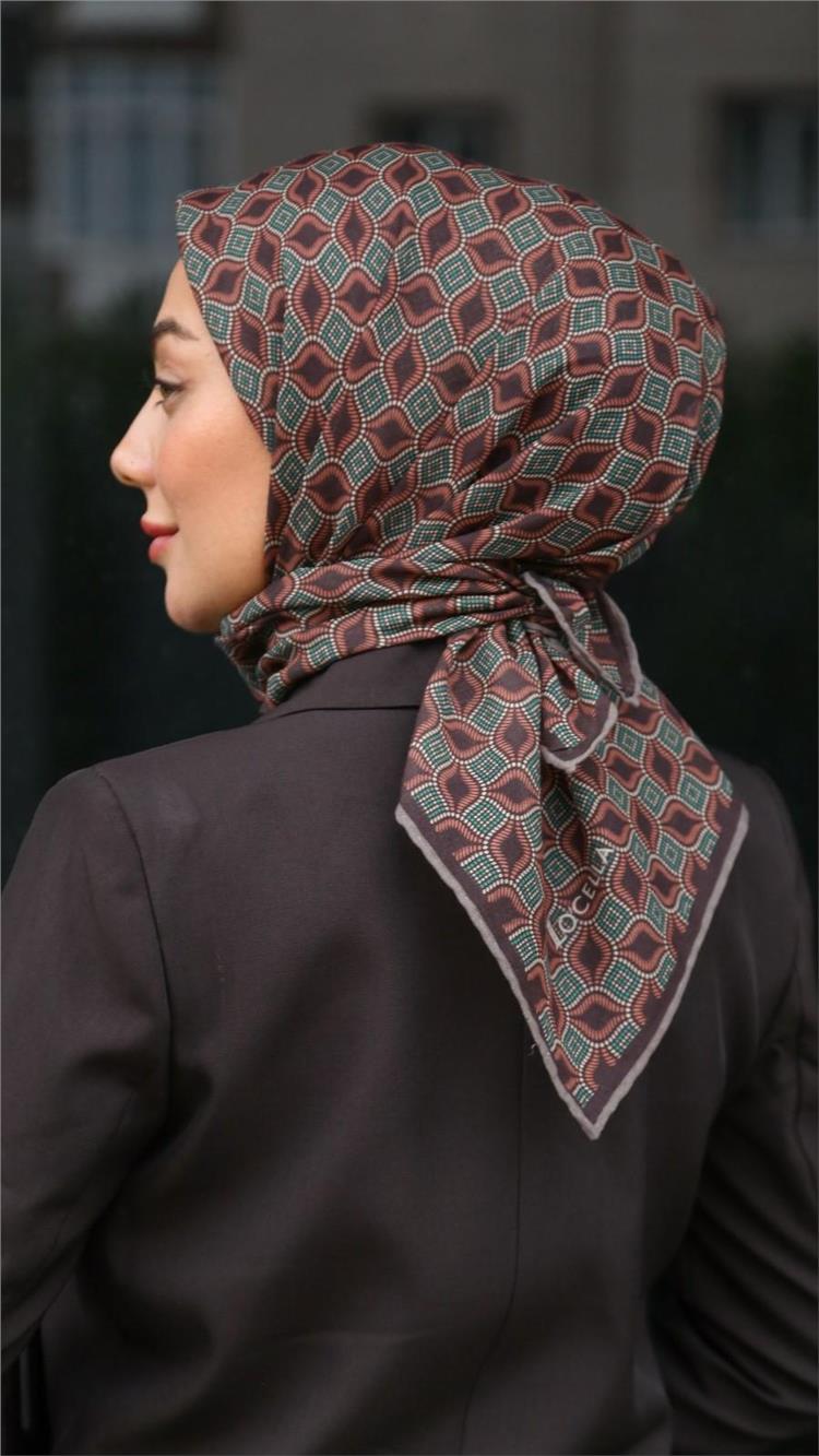 Lo'cella Pamuklu Soft Eşarp 4522-1 Çikolata Kahve 