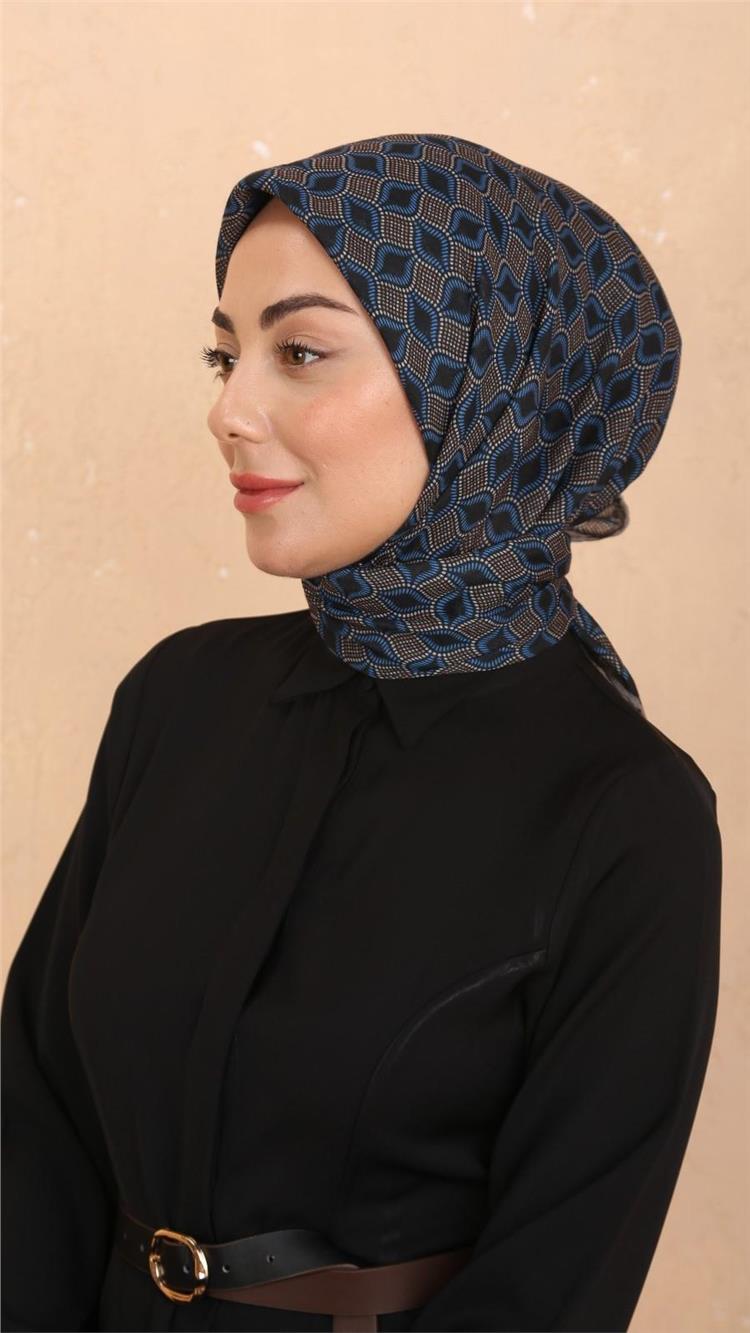 Lo'cella Pamuklu Soft Eşarp 4522-14 Siyah-Saks