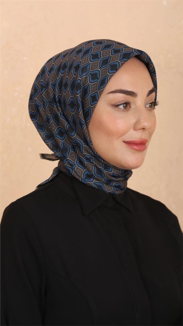 Lo'cella Pamuklu Soft Eşarp 4522-14 Siyah-Saks