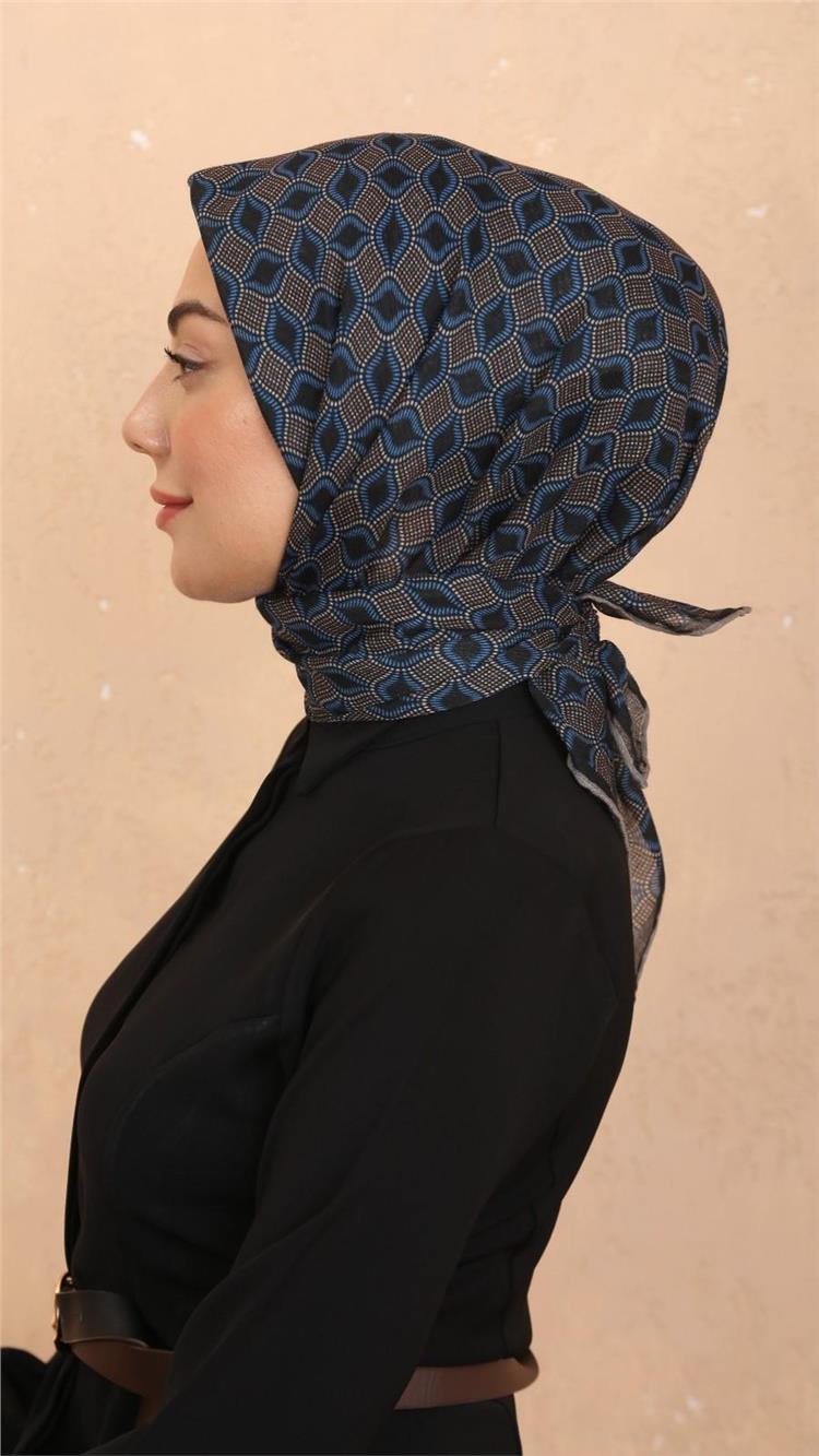 Lo'cella Pamuklu Soft Eşarp 4522-14 Siyah-Saks
