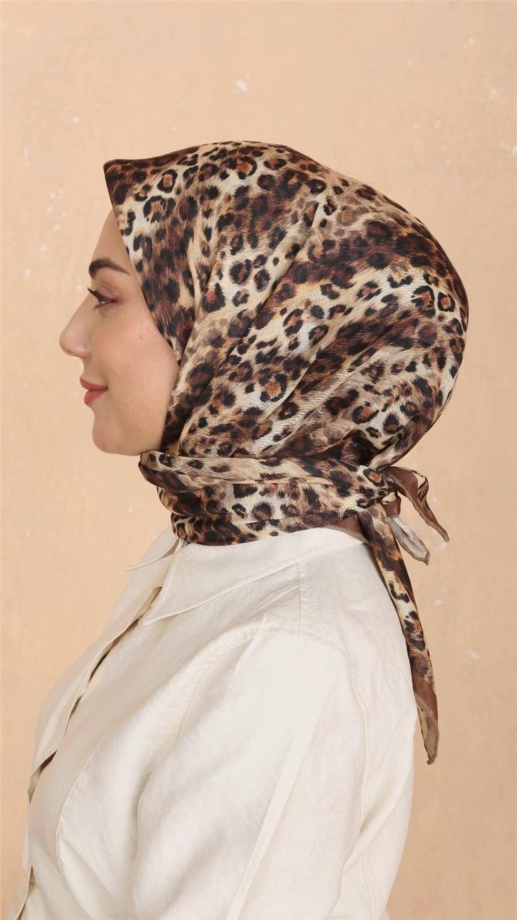 Lo'cella Pamuklu Soft Eşarp 4523-1 Çikolata Kahve 