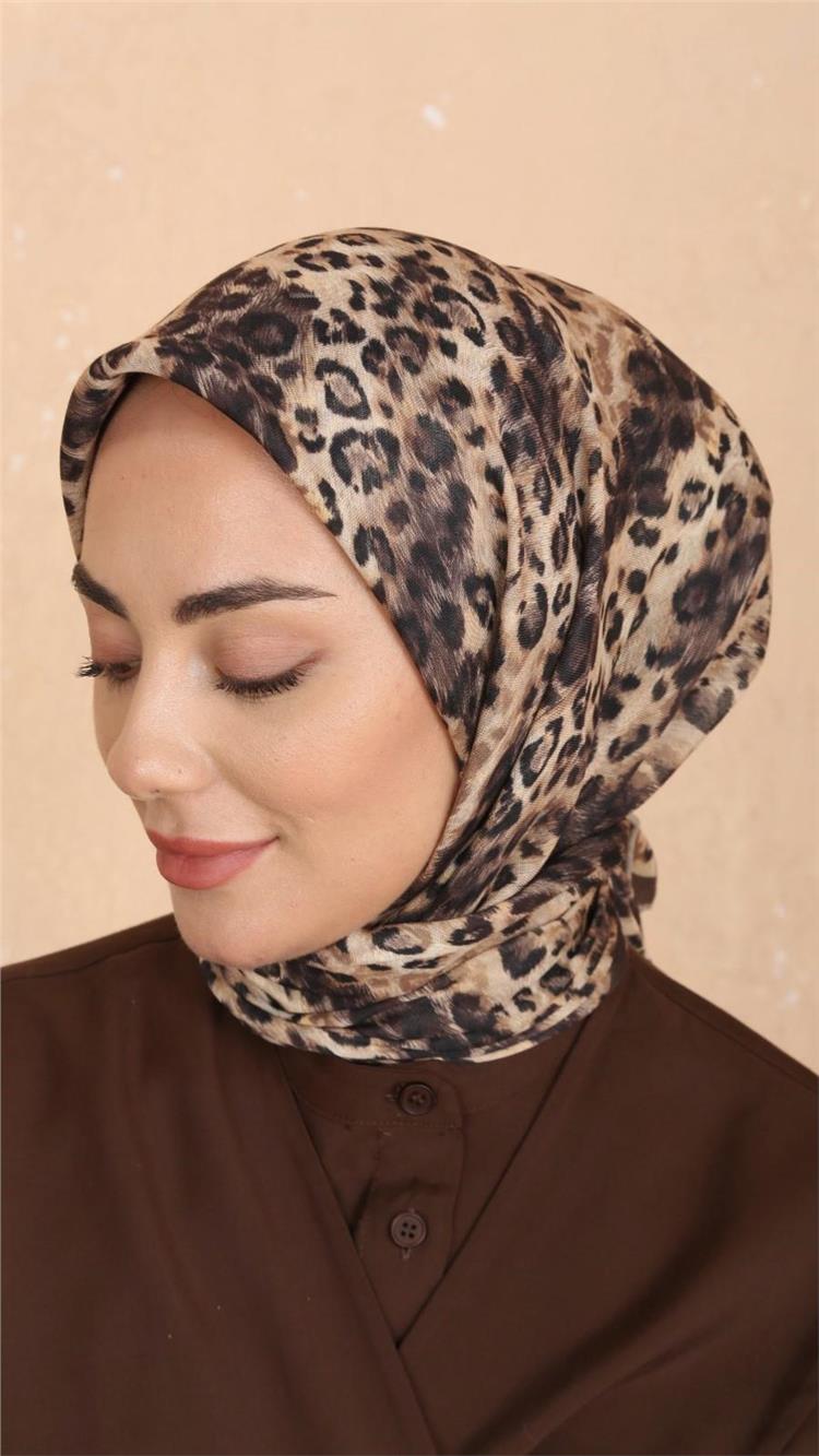 Lo'cella Pamuklu Soft Eşarp 4523-6 Kahve 