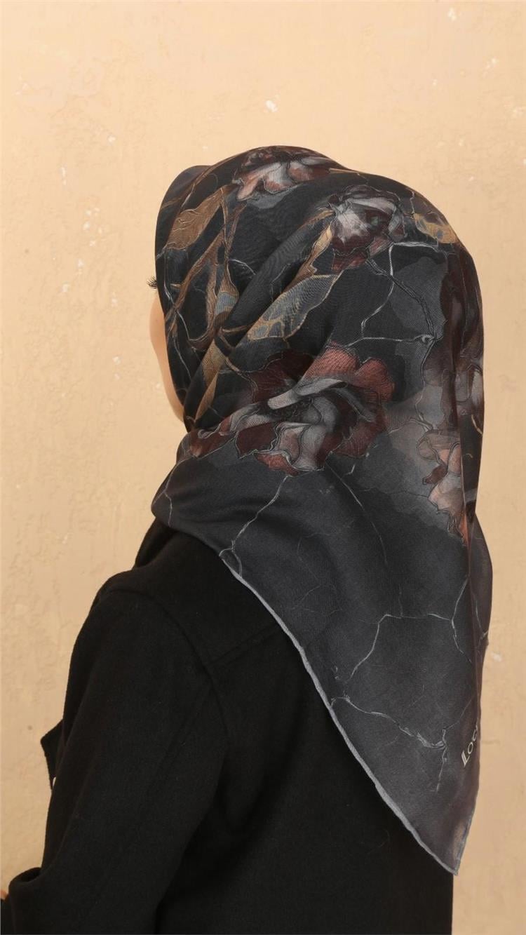 Lo'cella Pamuklu Soft Eşarp 4524-12 Siyah 