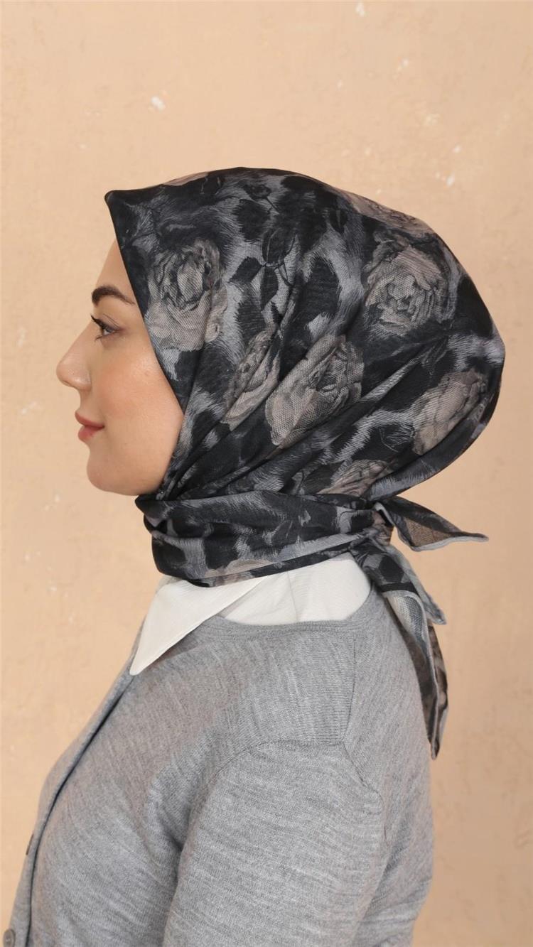 Lo'cella Pamuklu Soft Eşarp 4527-1 Siyah 