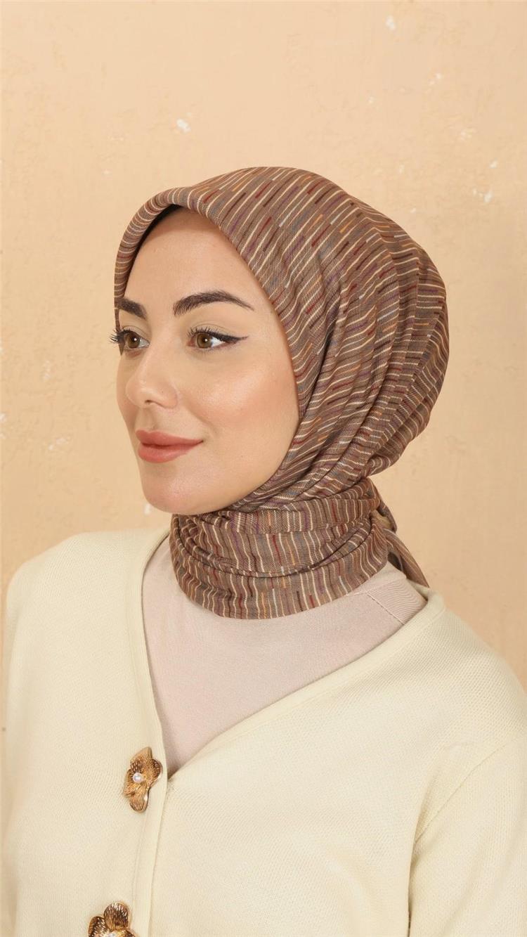 Lo'cella Pamuklu Soft Eşarp 4528-6 Latte 