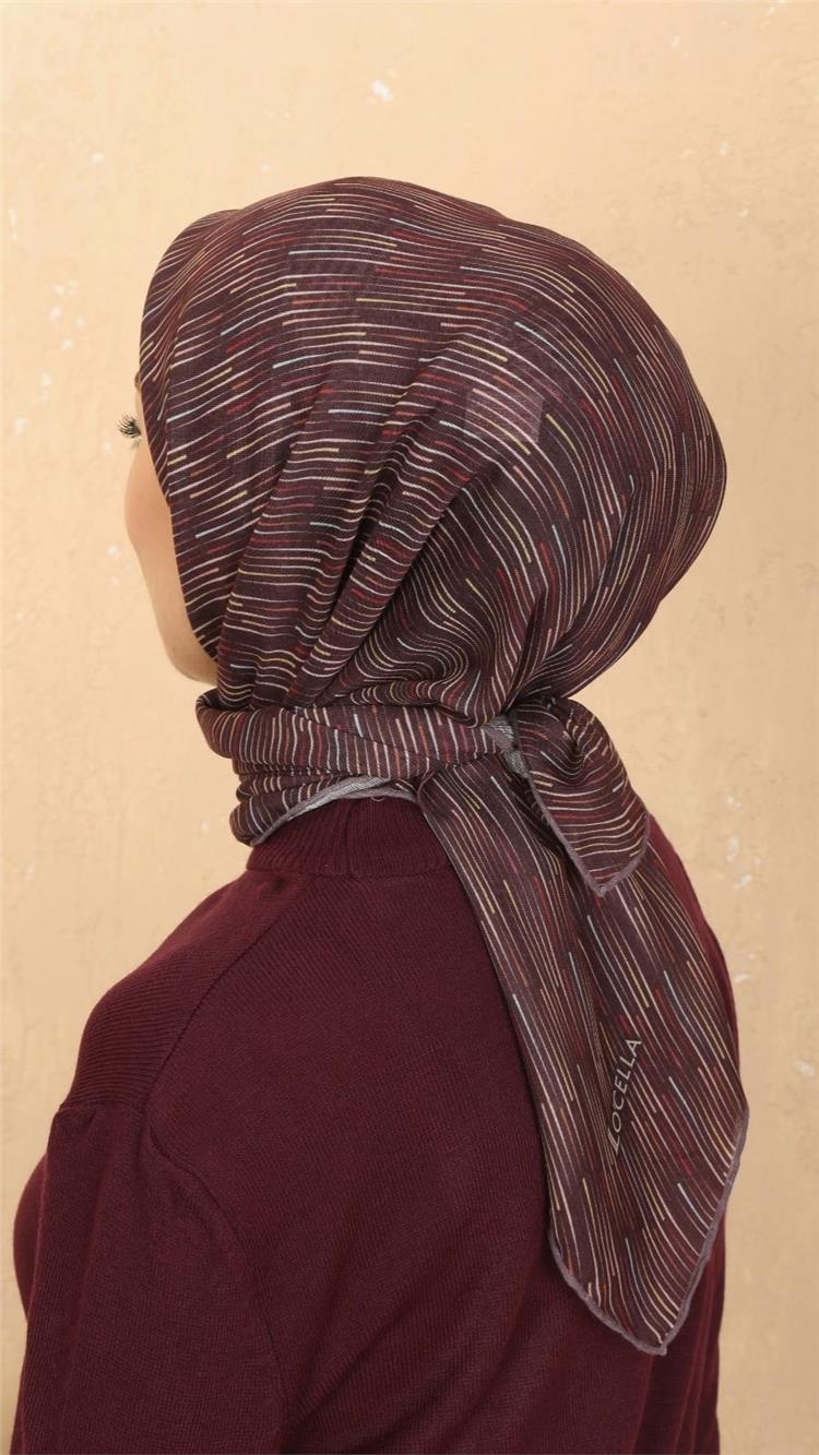 Lo'cella Pamuklu Soft Eşarp 4528-9 Bordo 