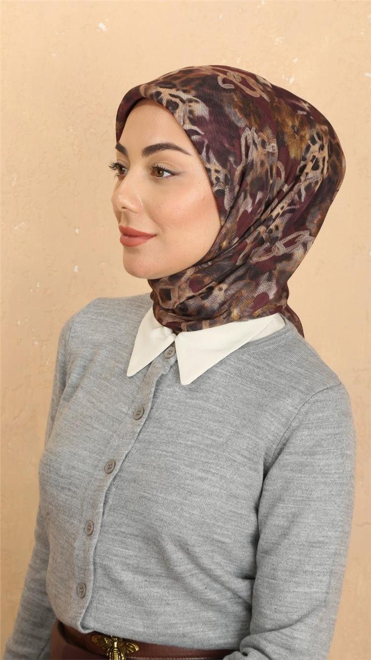 Lo'cella Pamuklu Soft Eşarp 4529-1 Bordo 