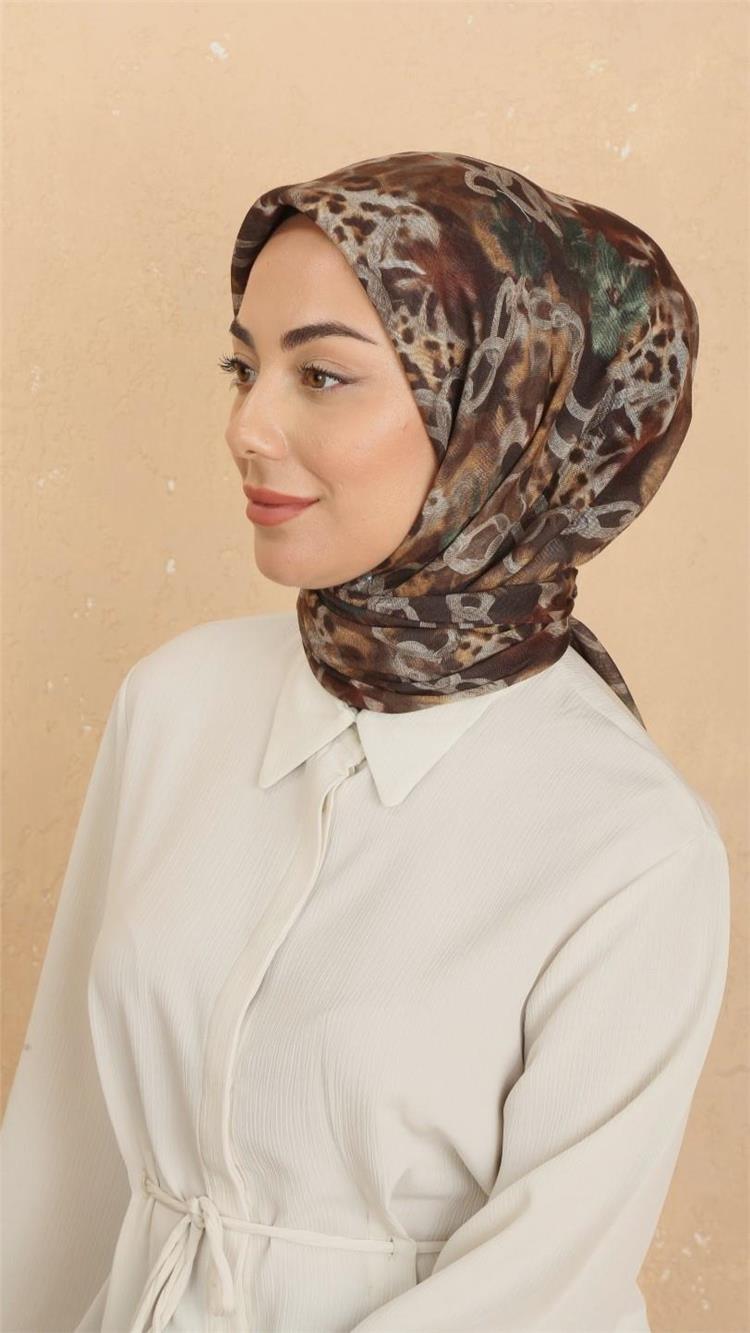 Lo'cella Pamuklu Soft Eşarp 4529-11 Kahve 