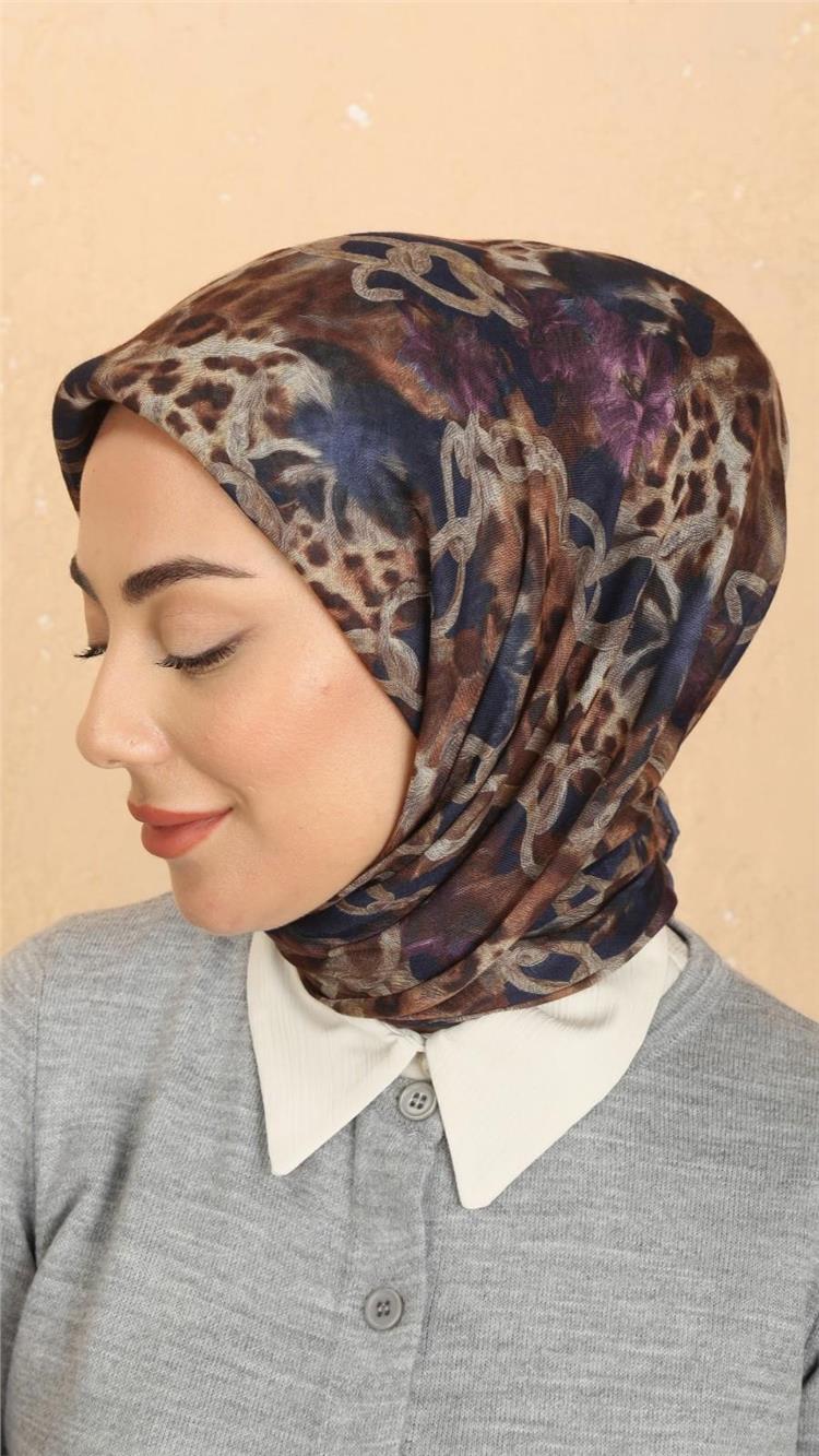 Lo'cella Pamuklu Soft Eşarp 4529-3 Lacivert 