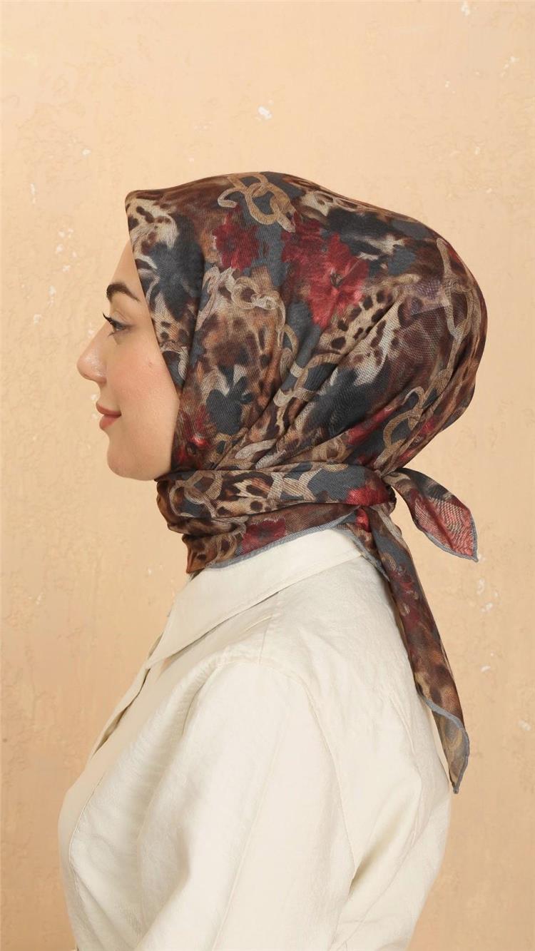Lo'cella Pamuklu Soft Eşarp 4529-7 Gri 