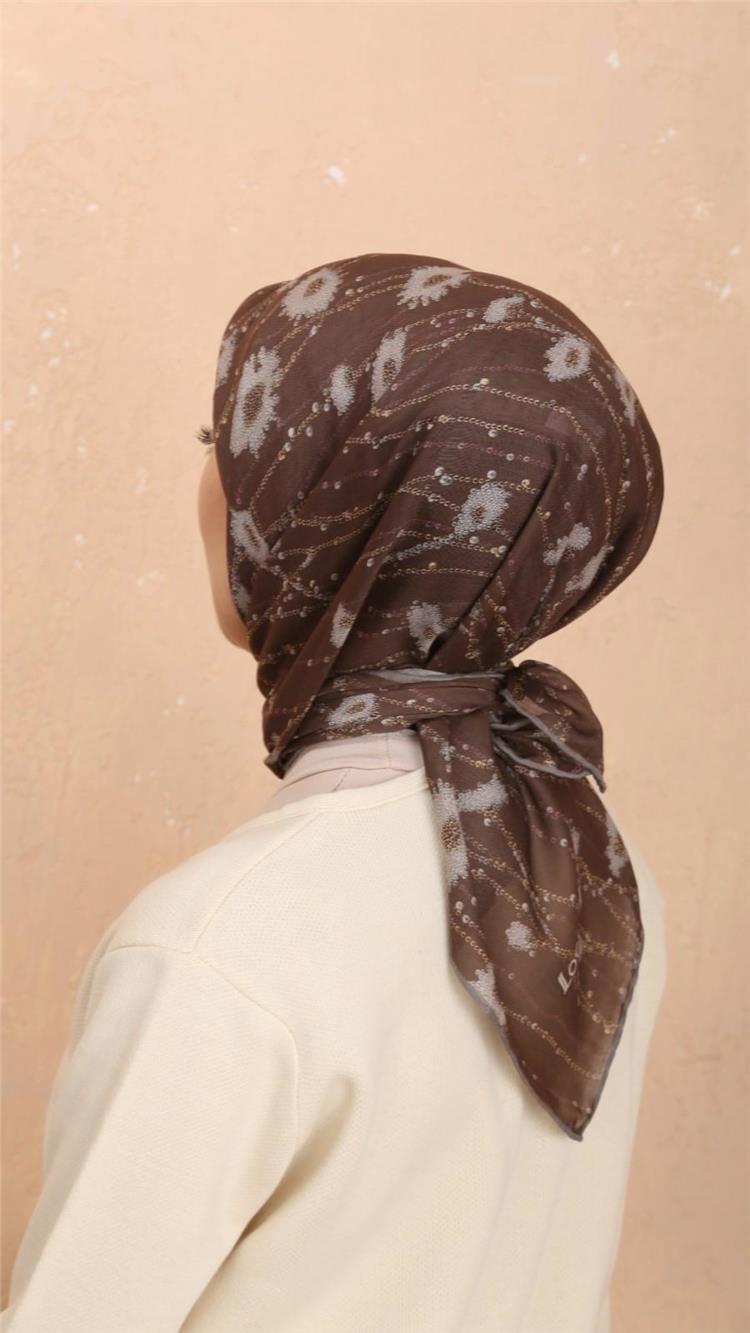 Lo'cella Pamuklu Soft Eşarp 4531-6 Kahve 