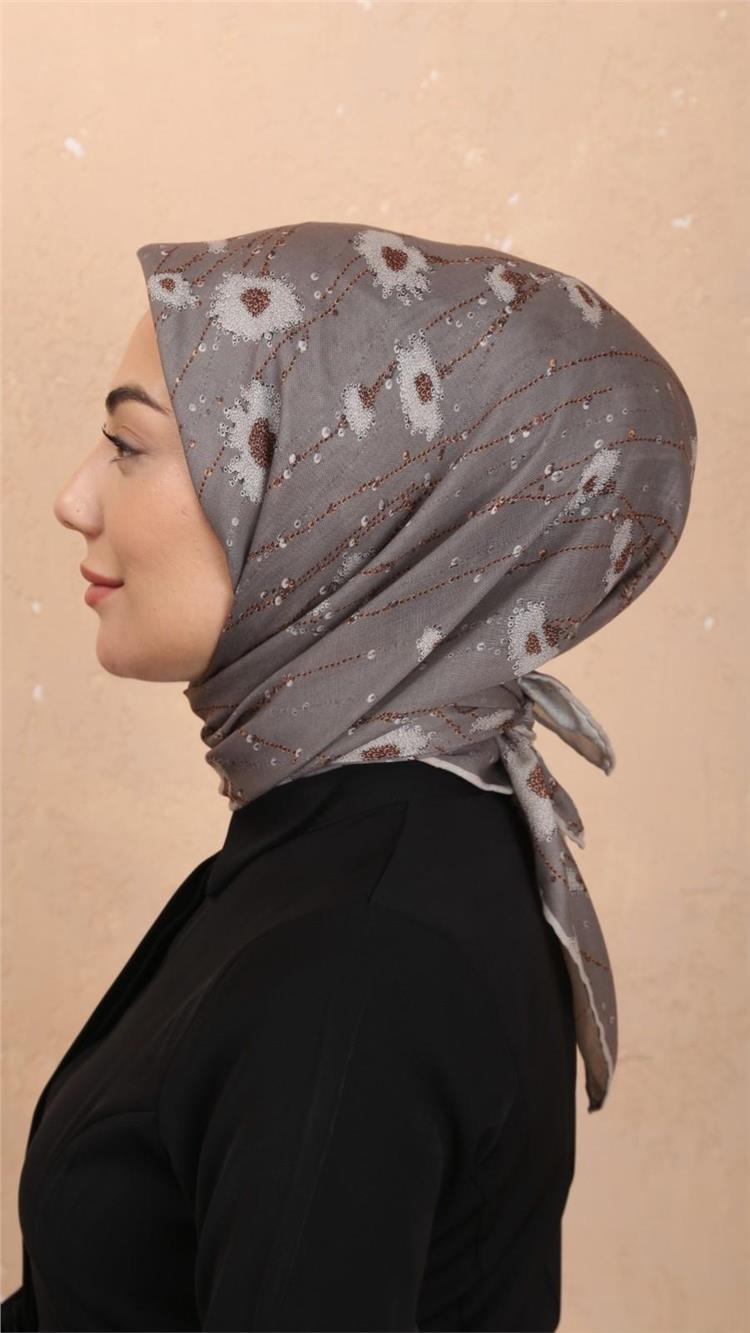 Lo'cella Pamuklu Soft Eşarp 4531-9 Vizon 