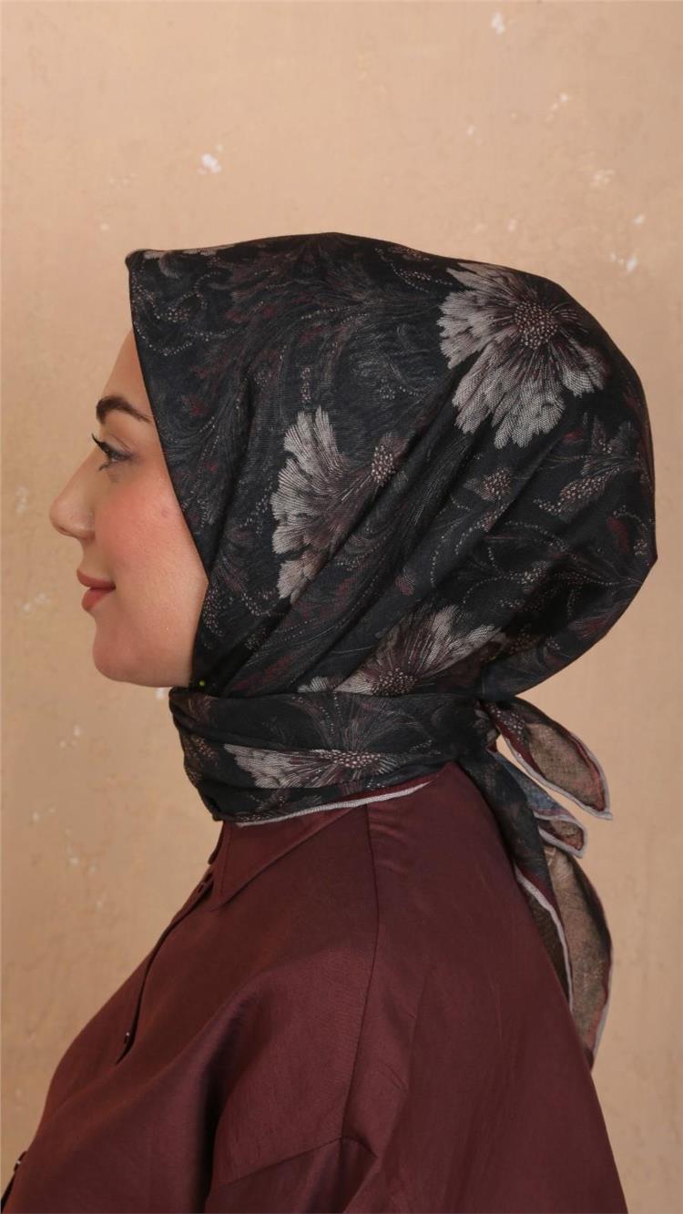 Lo'cella Pamuklu Soft Eşarp 4532-2 Siyah 