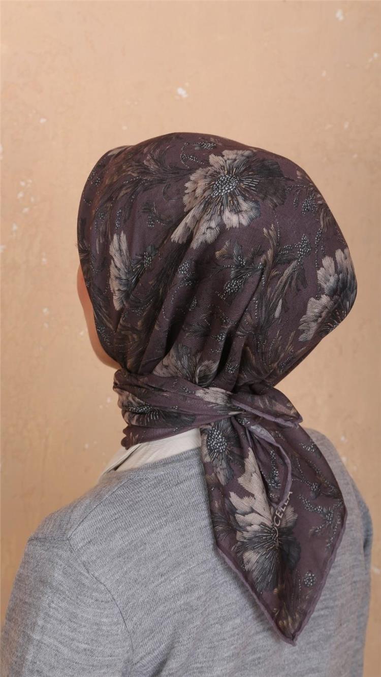Lo'cella Pamuklu Soft Eşarp 4532-7 Kakao 