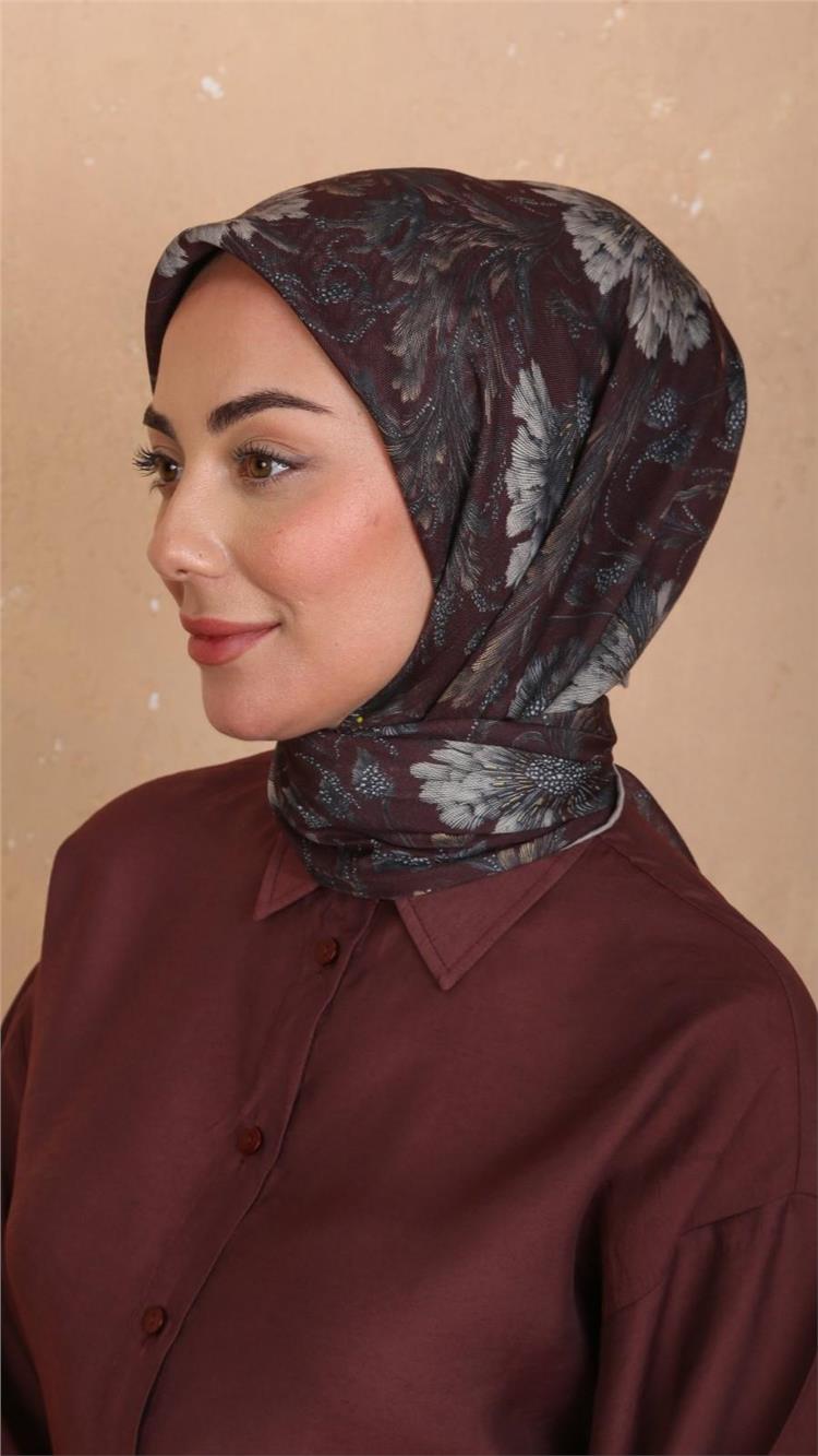 Lo'cella Pamuklu Soft Eşarp 4532-9 Bordo 