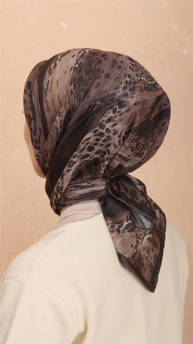 Lo'cella Pamuklu Soft Eşarp 4534-1 Kahve 