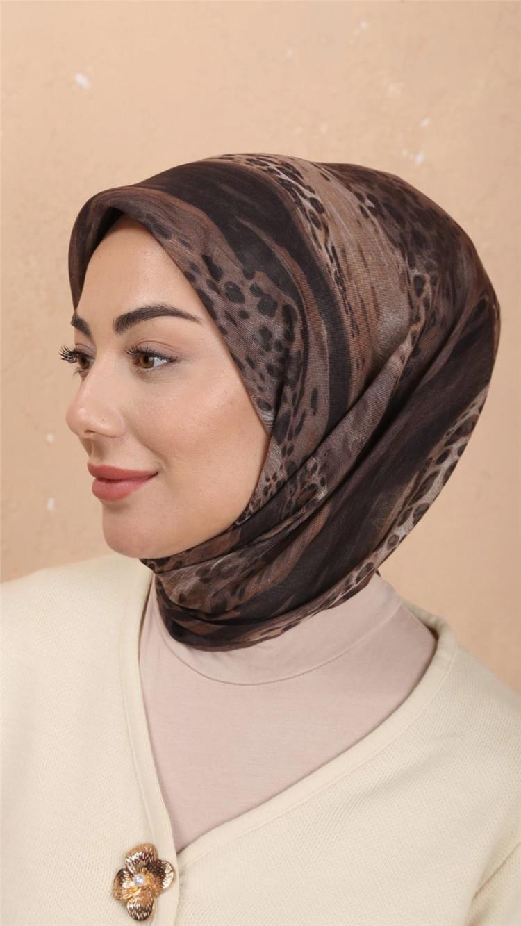 Lo'cella Pamuklu Soft Eşarp 4534-1 Kahve 