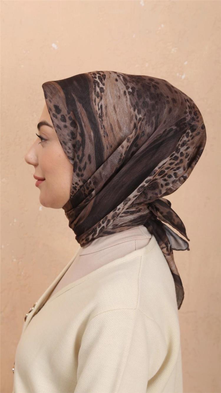 Lo'cella Pamuklu Soft Eşarp 4534-1 Kahve 