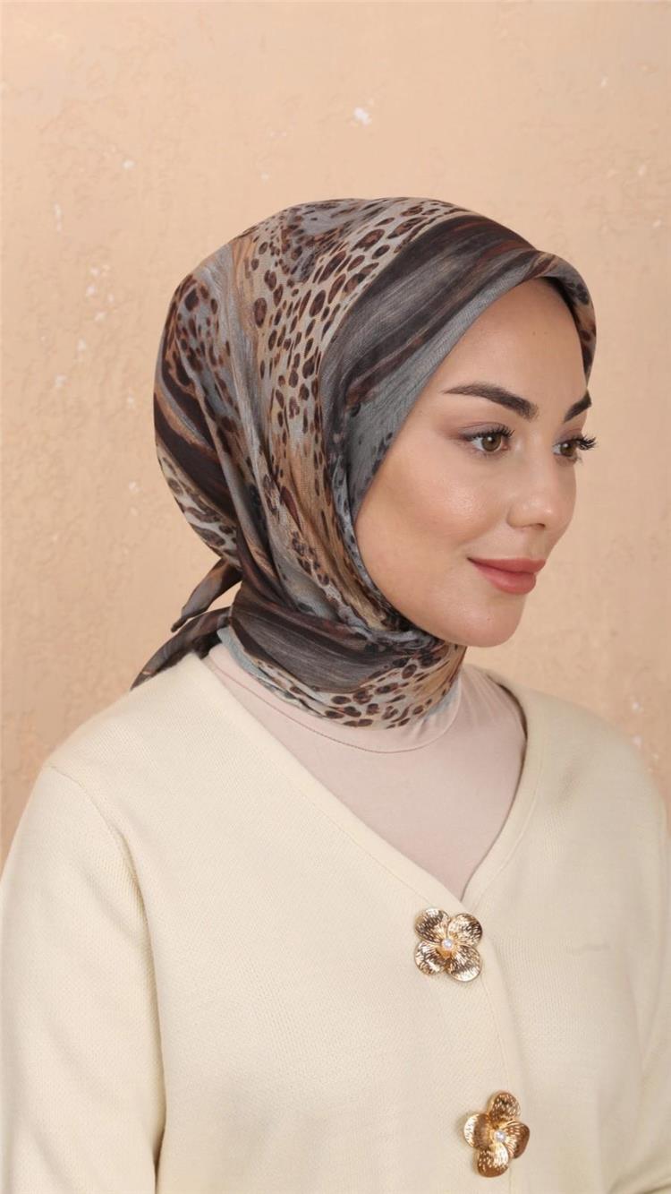 Lo'cella Pamuklu Soft Eşarp 4534-5 Gri 