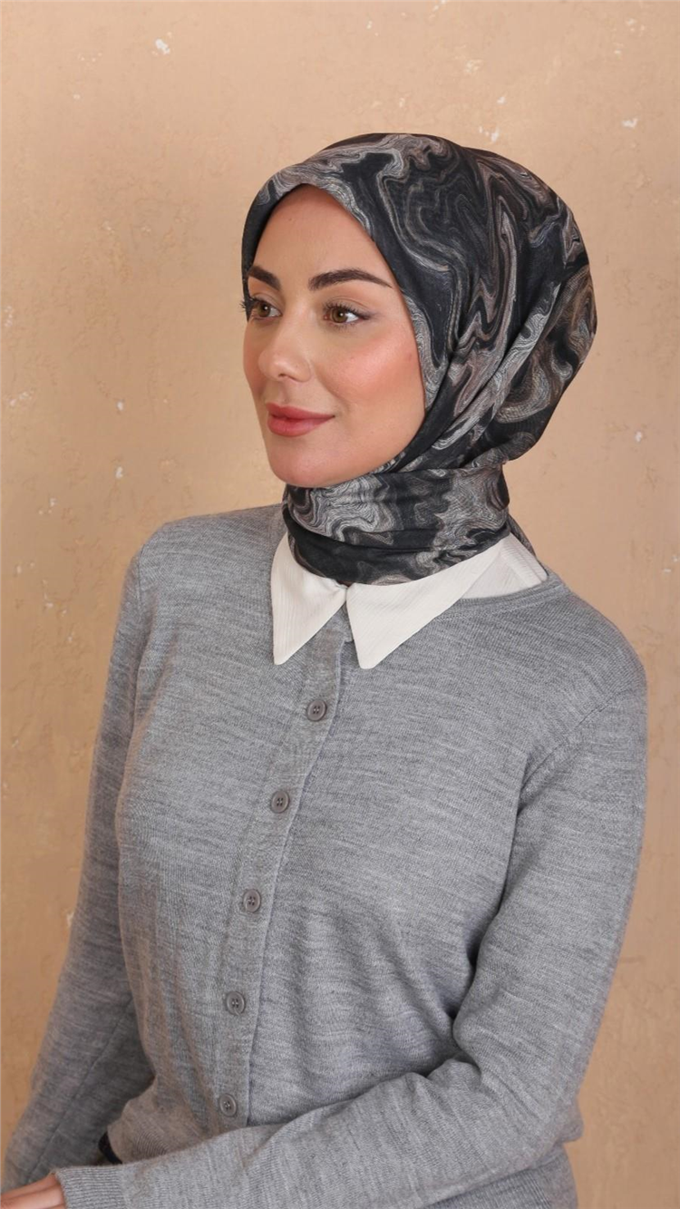 Lo'cella Pamuklu Soft Eşarp 4535-1 Siyah 