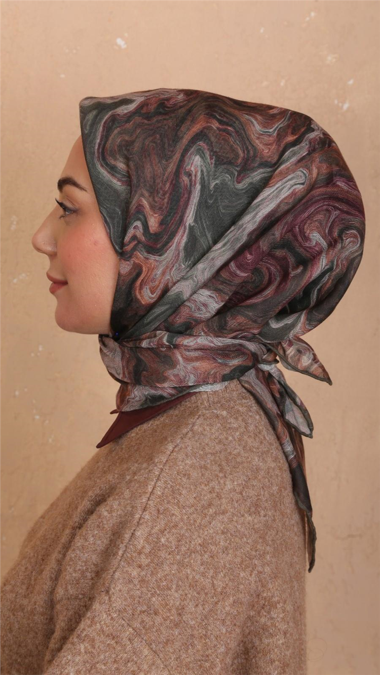 Lo'cella Pamuklu Soft Eşarp 4535-8 Yeşil 