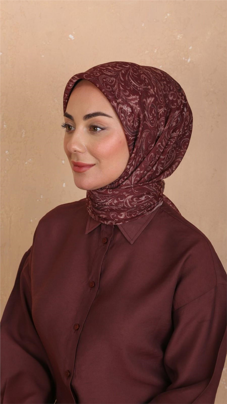 Lo'cella Pamuklu Soft Eşarp 4536-1 Bordo 