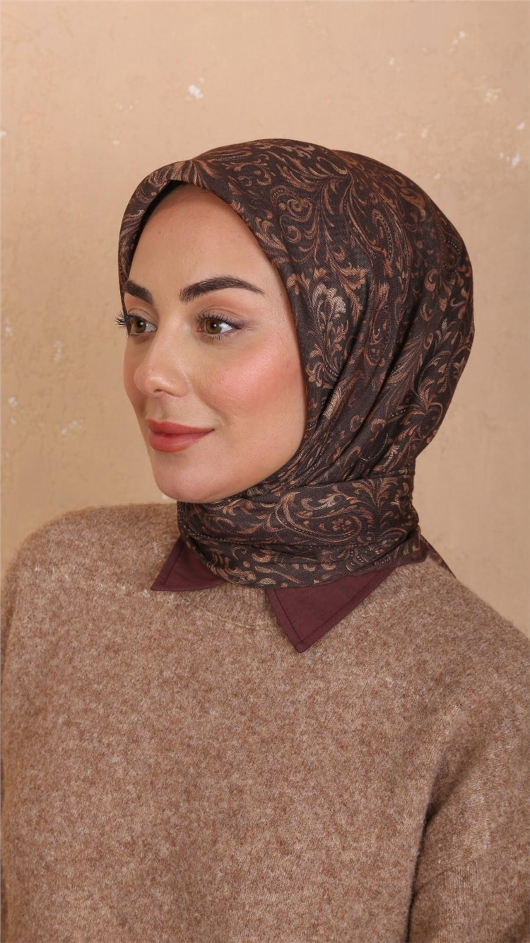 Lo'cella Pamuklu Soft Eşarp 4536-10 Kahve 