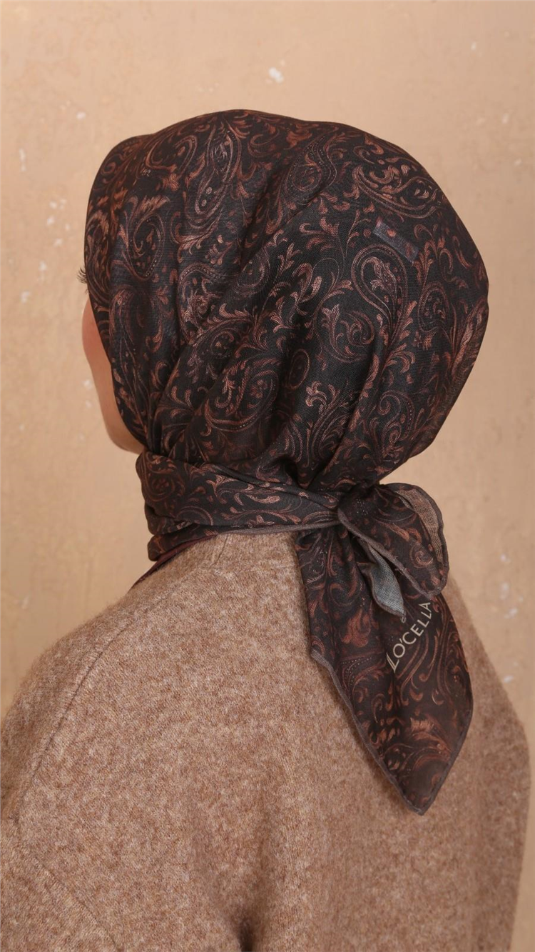 Lo'cella Pamuklu Soft Eşarp 4536-11 Acı Kahve 