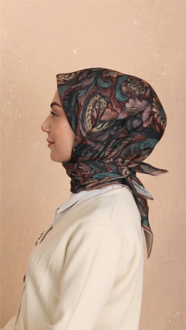 Lo'cella Pamuklu Soft Eşarp 4537-5 Kahve 