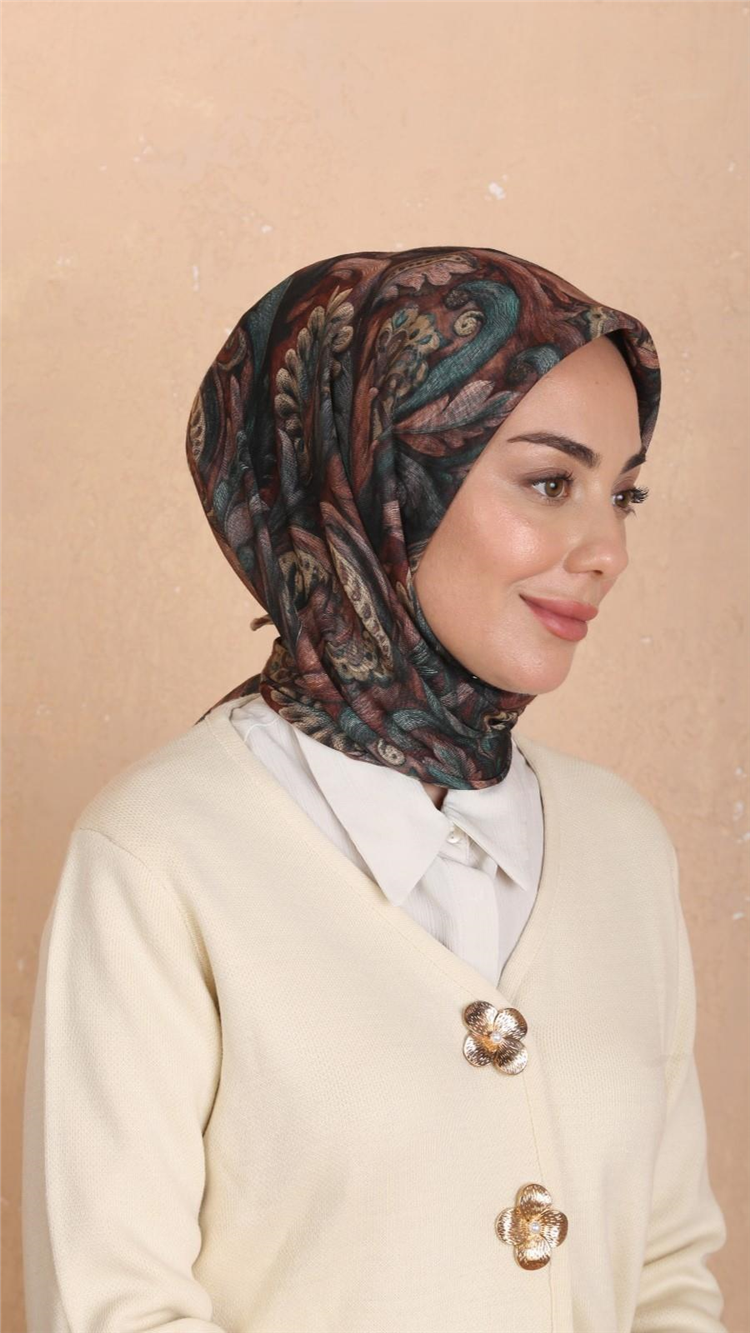 Lo'cella Pamuklu Soft Eşarp 4537-5 Kahve 