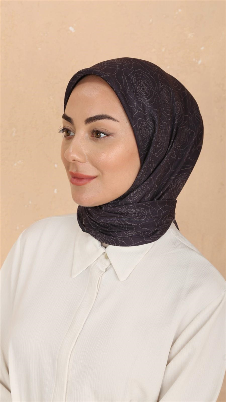 Lo'cella Pamuklu Soft Eşarp 4542-5 Koyu Mor 