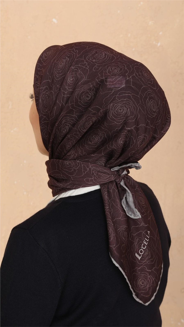Lo'cella Pamuklu Soft Eşarp 4542-6 Koyu Bordo 