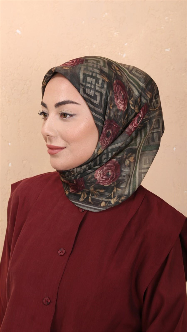Lo'cella Pamuklu Soft Eşarp 4544-7 Yeşil 