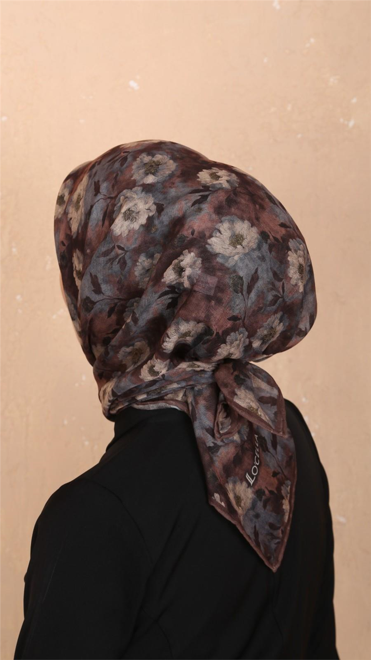 Lo'cella Pamuklu Soft Eşarp 4545-5 Kahve